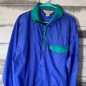 L.L. Bean Blue and Teal Raincoat